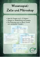 Vorschau - Spiele - Wissensspiel zum Thema: Mikroskop, Zelle, Modell - Deckblatt