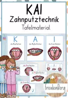 Vorschau - Präsentationen/Tafelbilder - Tafelmaterial: Zähne putzen - KAI-Methode - Deckblatt