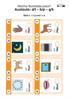 Vorschau - Spiele - Einfaches Rechtschreib-Kartenspiel: Auslaute d/t, b/p, g/k - Seite 3