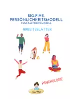 Vorschau - Stundenentwürfe - Materialpaket Big-Five-Persönlichkeitsmodell - Deckblatt