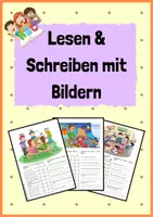 Vorschau - Arbeitsblätter - Lesen & Schreiben mit Bildern - Spielerische Leseförderung - Deckblatt