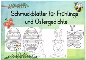 Vorschau - Arbeitsblätter - Schreibvorlagen: Frühlings- und Ostergedichte - Deckblatt