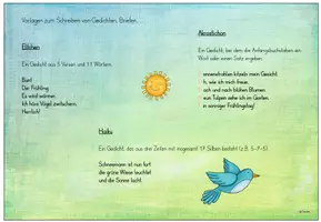 Vorschau - Arbeitsblätter - Schreibvorlagen: Frühlings- und Ostergedichte - Seite 1