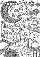 Vorschau - Unterrichtsreihen - Bastelpaket "Ramadan" Klassenprojekt Malvorlagen Bastelvorlagen Girlande Islam - Seite 2