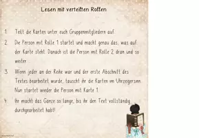 Vorschau - Fördermaterial/Inklusion - Reziprokes Lesen - Rollenkarten - Seite 1