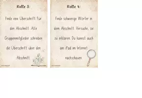 Vorschau - Fördermaterial/Inklusion - Reziprokes Lesen - Rollenkarten - Seite 3