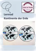 Vorschau - Mal- und Bastelvorlagen - Lernrad Kontinente der Erde - Deckblatt