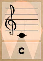 Vorschau - Bildkarten - Musik: Die Noten Flashcards C Dur - Seite 1