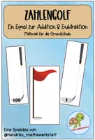 Vorschau - Stationenlernen - Zahlengolf - Spiel für die Addition & Subtraktion - Deckblatt