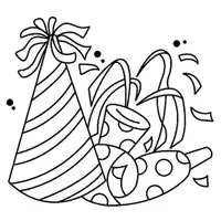 Aperçu - Matériel pour travaux manuels / dessin - Coloriage Fête - Page de couverture