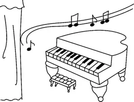 Aperçu - Matériel pour travaux manuels / dessin - Coloriage Piano - Page de couverture