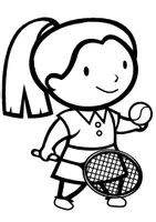 Aperçu - Matériel pour travaux manuels / dessin - Coloriage Tennis - Page de couverture