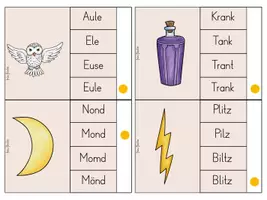 Vorschau - Spiele - FREEBIE Klammerkarten zum genauen Lesen * Zauberei - Seite 3