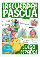 Vorschau - Bildkarten - Pascua (Ostern) Spiel Spanisch - Recuerda! - Deckblatt