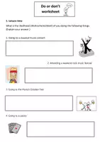 Vorschau - Arbeitsblätter - Do or don't worksheet - Seite 1