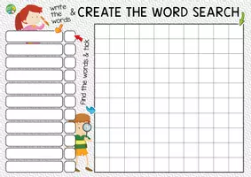 Vorschau - Stationenlernen - WordSearch Template - Seite 2