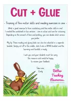 Vista previa - Hojas de trabajo - Easter (Pascua) Cut & Glue worksheets English / Inglés - página 1