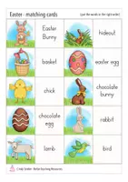 Vista previa - Unidades / Secuencias / Situaciones de Aprendizaje - Easter (Pascua) / juego Inglés English matching cards game - página 1