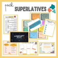 Vorschau - Stationenlernen - Pack ADJECTIVES. SUPERLATIVES. ADJEKTIVE MATERIALPAKET - Deckblatt