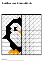 Vorschau - Arbeitsblätter - Tier Symmetrie Teil 2 - Spiegelbilder zeichnen - Seite 3