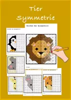 Vorschau - Arbeitsblätter - Tier Symmetrie Teil 2 - Spiegelbilder zeichnen - Deckblatt