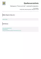 Vorschau - Stundenentwürfe - Shakespeares "To be or not to be" - analyzing film adaptations - Seite 1