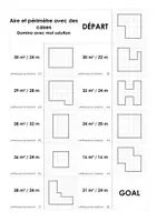 Aperçu - Jeux - Rectangle et carré - Aire et périmètre avec des cases - Domino - Page de couverture