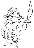 Aperçu - Matériel pour travaux manuels / dessin - Coloriage Pirate - Page de couverture