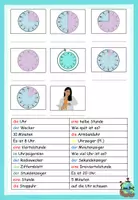 Aperçu - Matériel pour travaux manuels / dessin - Kit de vocabulaire "Die Uhrzeit" Allemand - Page 2