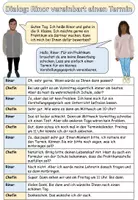 Vorschau - Text - Dialog "Rinor vereinbart einen Termin" DaZ / Deutsch - Deckblatt