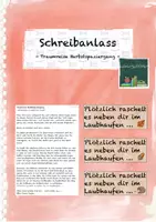 Vorschau - Aufgabenkarten - Schreibanlass: Traumreise Herbstspaziergang - Deckblatt