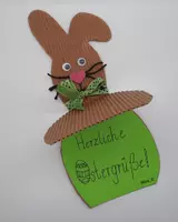 Vorschau - Mal- und Bastelvorlagen - Basteln für Ostern: Klappkarte Osterhase (Osterkarte) - Seite 3