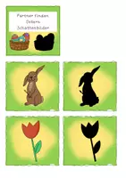 Vorschau - Spiele - Partner finden Ostern Schattenbilder Vorschule/Klasse 1 - Seite 1
