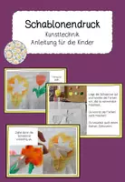 Vorschau - Mal- und Bastelvorlagen - Schablonendruck Anleitung für die Kinder #silvesterknaller23 - Deckblatt
