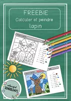 Aperçu - Matériel pour travaux manuels / dessin - FREEBIE - Calculer et peindre lapin (1st grade) - Page de couverture