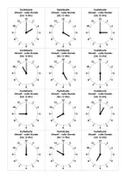 Vorschau - Aufgabenkarten - Uhrzeit volle Stunde 2 - Karteikarten - Deckblatt