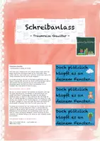 Vorschau - Aufgabenkarten - Schreibanlass: Traumreise Gewitter - Deckblatt
