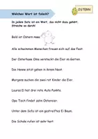 Vorschau - Arbeitsblätter - Welches Wort ist falsch? - Frühling & Ostern - Leseverständnis Klasse 1 - Seite 3