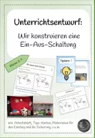 Vorschau - Stundenentwürfe - Elektrischer Strom: Schalter - Schriftlicher Prüfungsentwurf inkl. ABs - Deckblatt