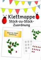 Vorschau - Fördermaterial/Inklusion - Klettmappe, Marienkäfer, Stück-zu-Stück-Zuordnung - Deckblatt