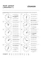 Vorschau - Arbeitsblätter - Uhrzeit gemischt - 16 Multiple Choice Arbeitsblätter - Seite 1