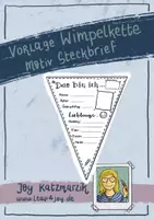 Vorschau - Arbeitsblätter - Vorlage Wimpelkette - Motiv "Steckbrief" - Deckblatt