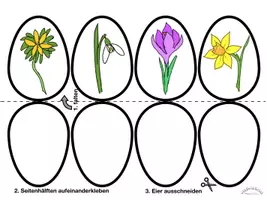 Vorschau - Spiele - Zauber-Ei-Spiel (z.B. Paare finden) - Ostern, Frühling, Frühblüher - Seite 1