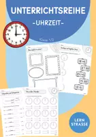 Vorschau - Unterrichtsreihen - Komplettpaket: Unterrichtsreihe - Uhrzeit - Deckblatt