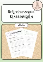 Vorschau - Arbeitsblätter - Reflexionsbogen: Klassenregeln - Seite 1