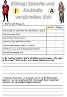 Vorschau - Arbeitsblätter - Dialog "Einen Termin mit Freunden vereinbaren" mit Aufgaben und Präsentation DaZ - Seite 3