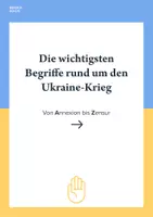 Vorschau - Arbeitsblätter - Die wichtigsten Begriffe rund um den Ukraine-Krieg - Deckblatt