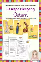 Vorschau - Arbeitsblätter - Lesespaziergang Ostern - 1. Klasse - 3-fach differenziert - Deckblatt