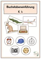 Vorschau - Präsentationen/Tafelbilder - Deutsch: BUCHSTABENEINFÜHRUNG K k - Deckblatt