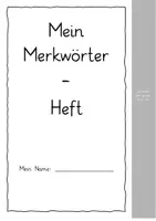 Vorschau - Arbeitsblätter - Merkwörter Übungsheftchen - Deckblatt